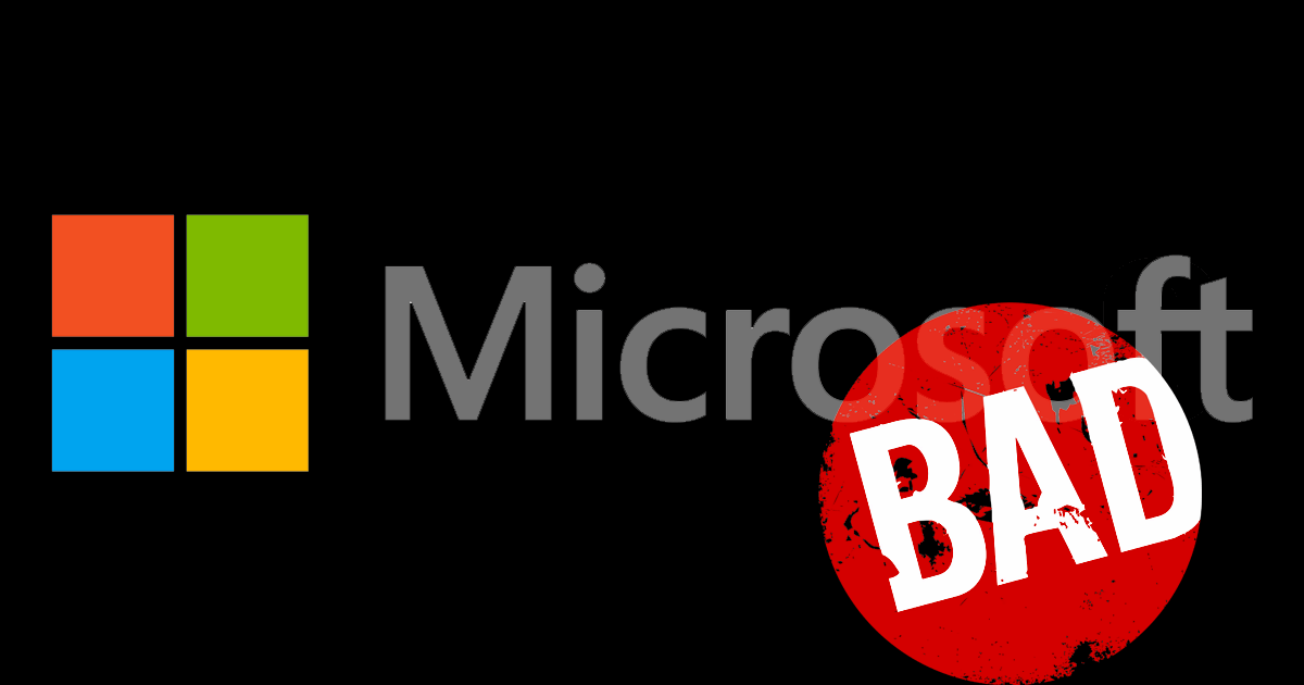 Microsoft, bye bye bye